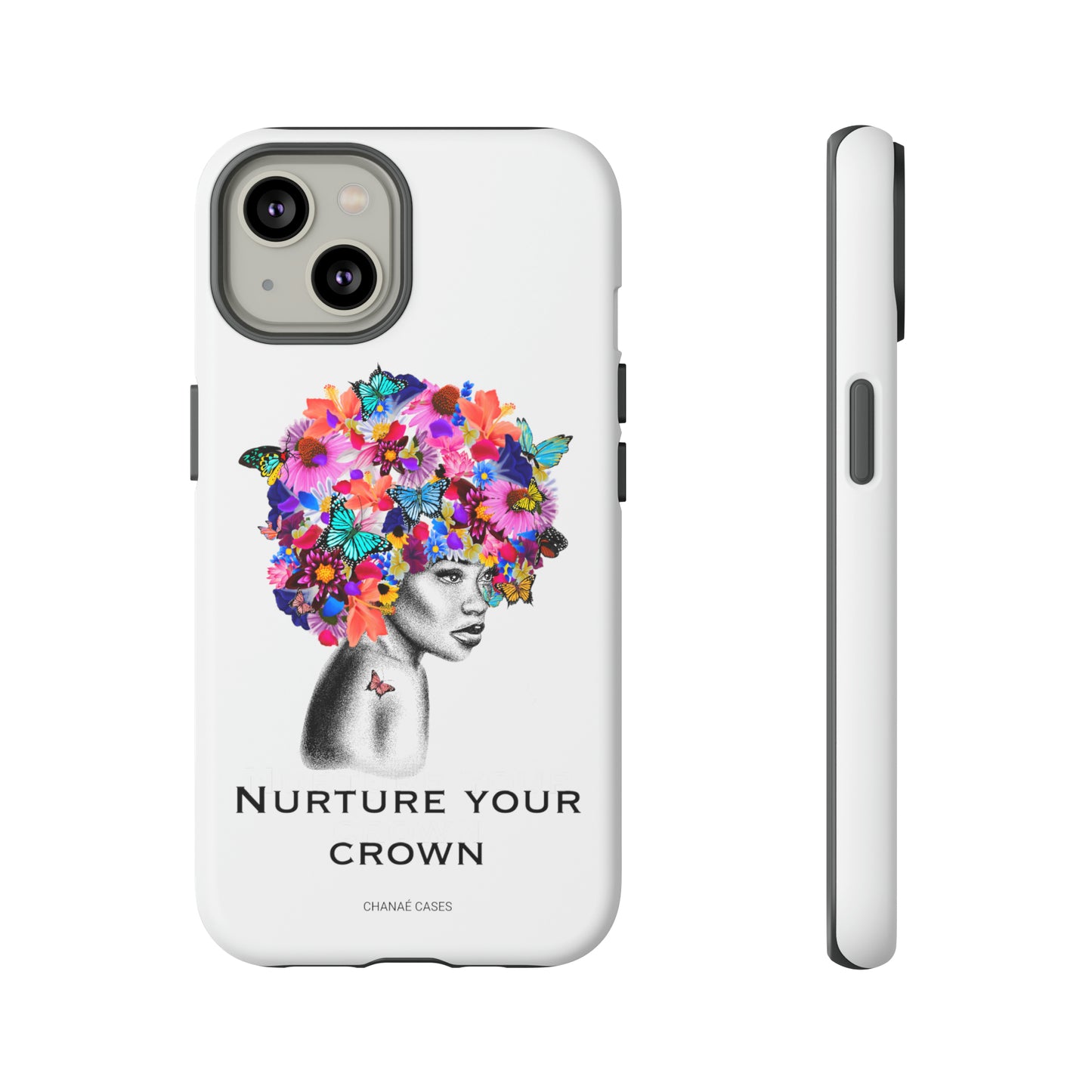 Nurture Your Crown iPhone "Tough" Case (White)