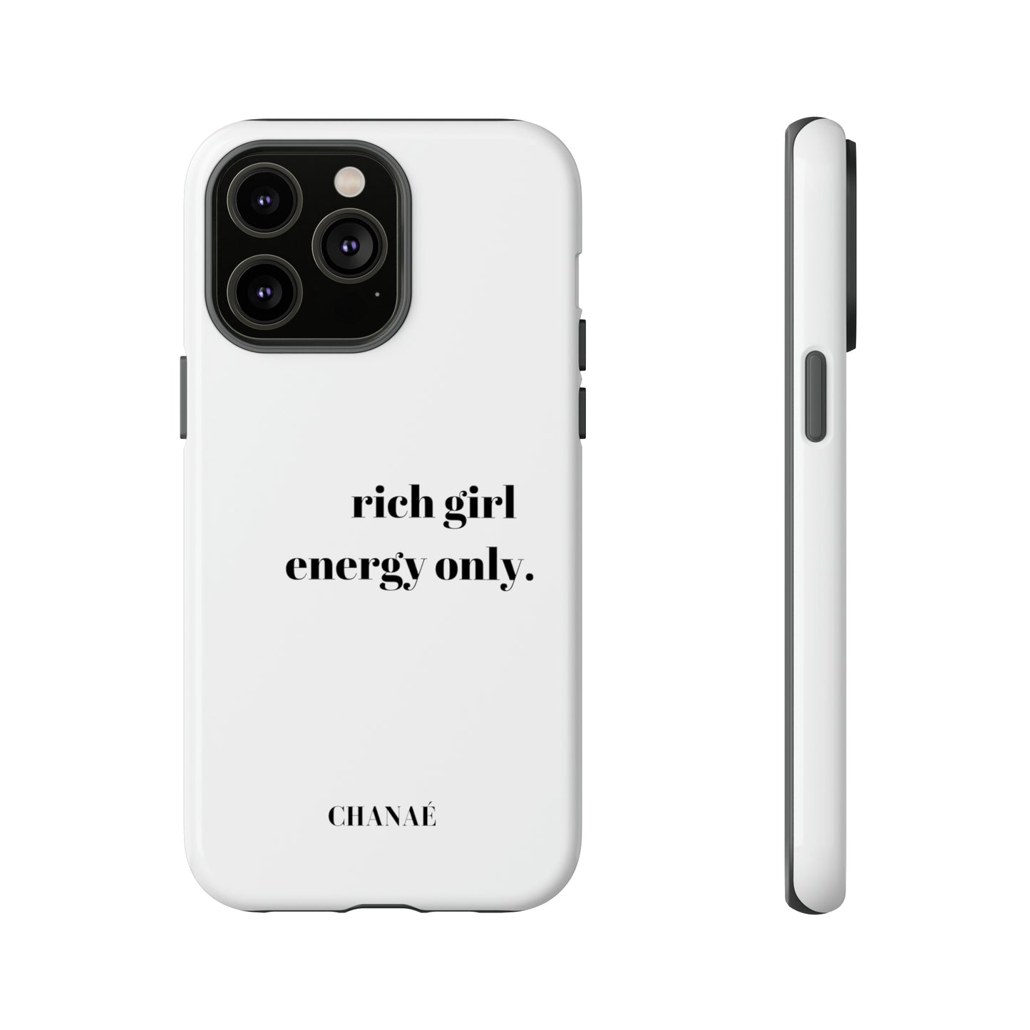 Rich Girl Energy Only iPhone "Tough" Case (White)