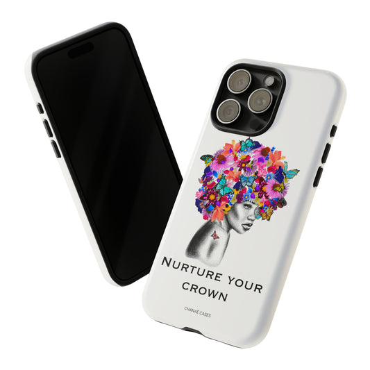 Nurture Your Crown iPhone "Tough" Case (White)