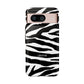 Zebra Print iPhone "Tough" Case (White/Black)