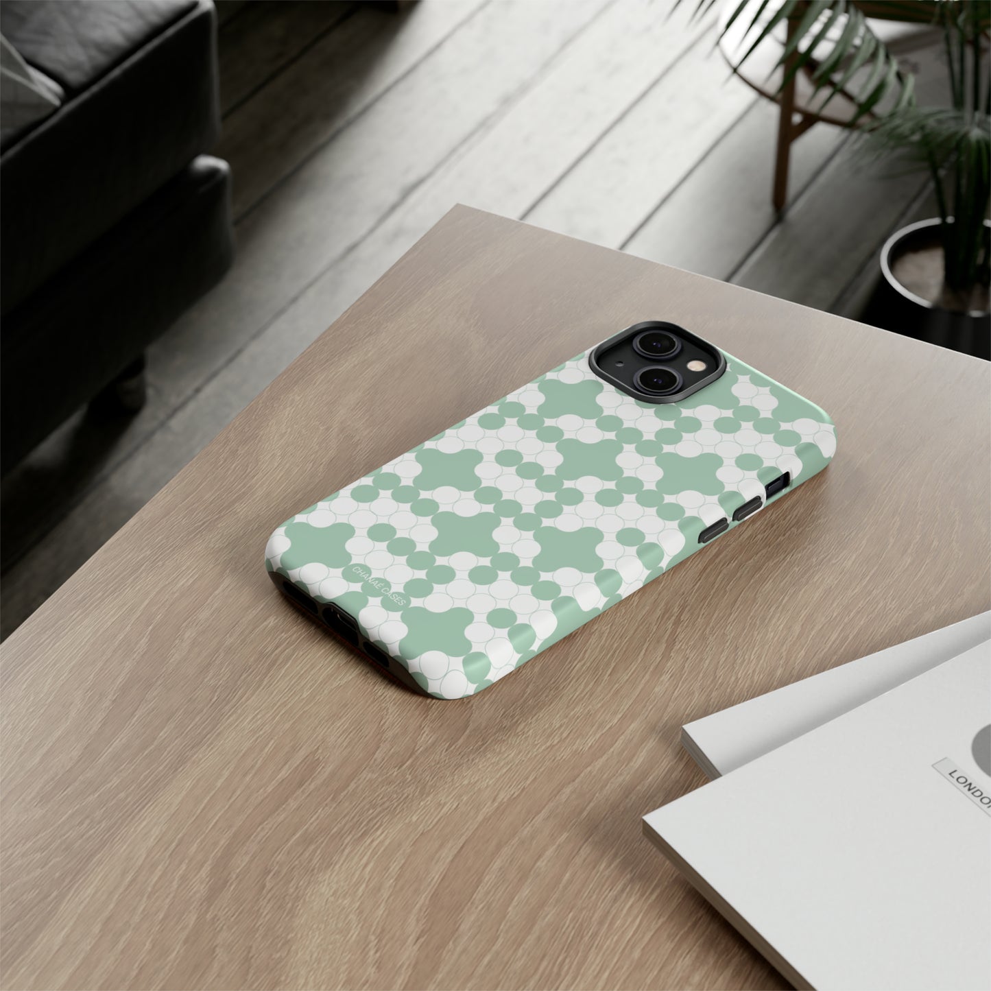 Enzyme iPhone "Tough" Case (Grayed Jade/White)