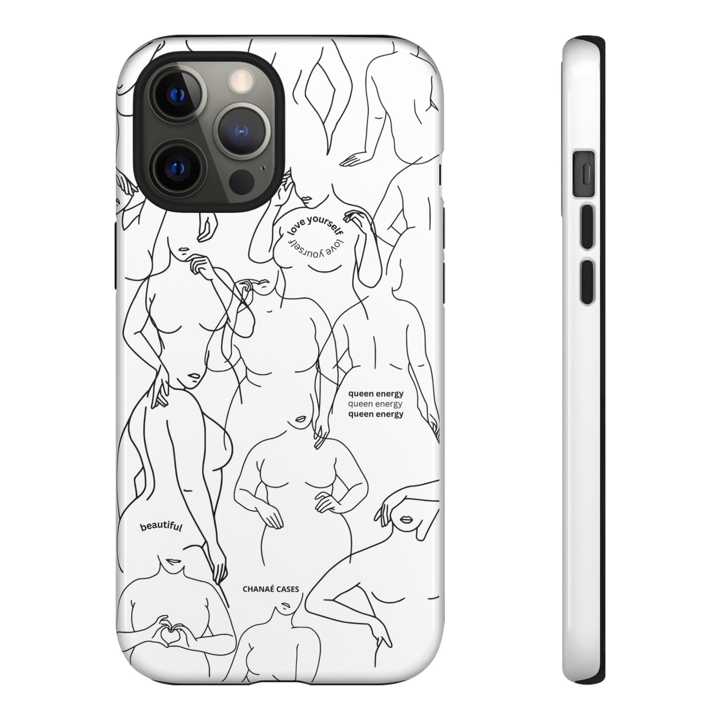 Love Your Body iPhone "Tough" Case (White)