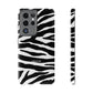 Zebra Print iPhone "Tough" Case (White/Black)