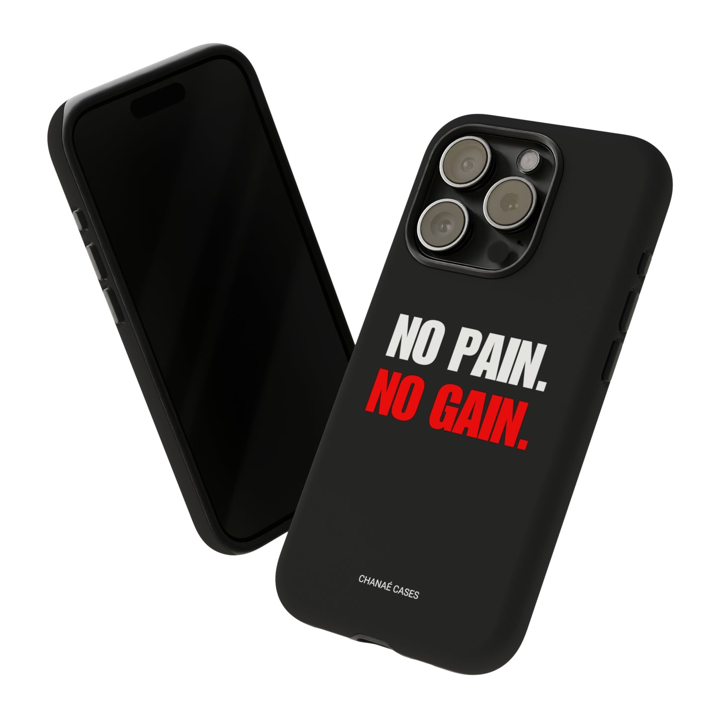 No Pain No Gain iPhone "Tough" Case (Black)