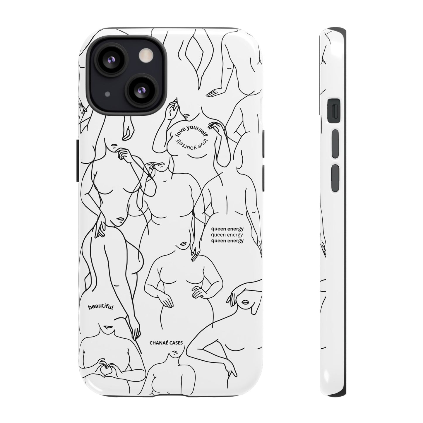 Love Your Body iPhone "Tough" Case (White)