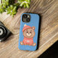 Christmas Teddy iPhone "Tough" Case (Blue)