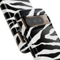 Zebra Print iPhone "Tough" Case (White/Black)