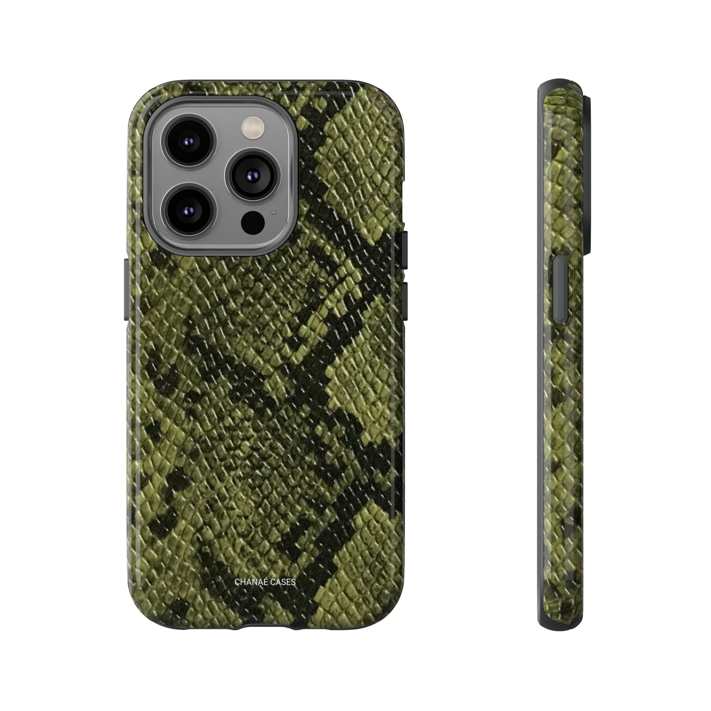 Snake Print iPhone "Tough" Case (Green)