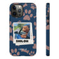 Customisable FurBaby Polaroid iPhone "Tough" Case (Paws)