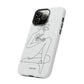 Caria Line Art iPhone "Tough" Case (White)