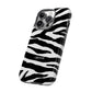 Zebra Print iPhone "Tough" Case (White/Black)