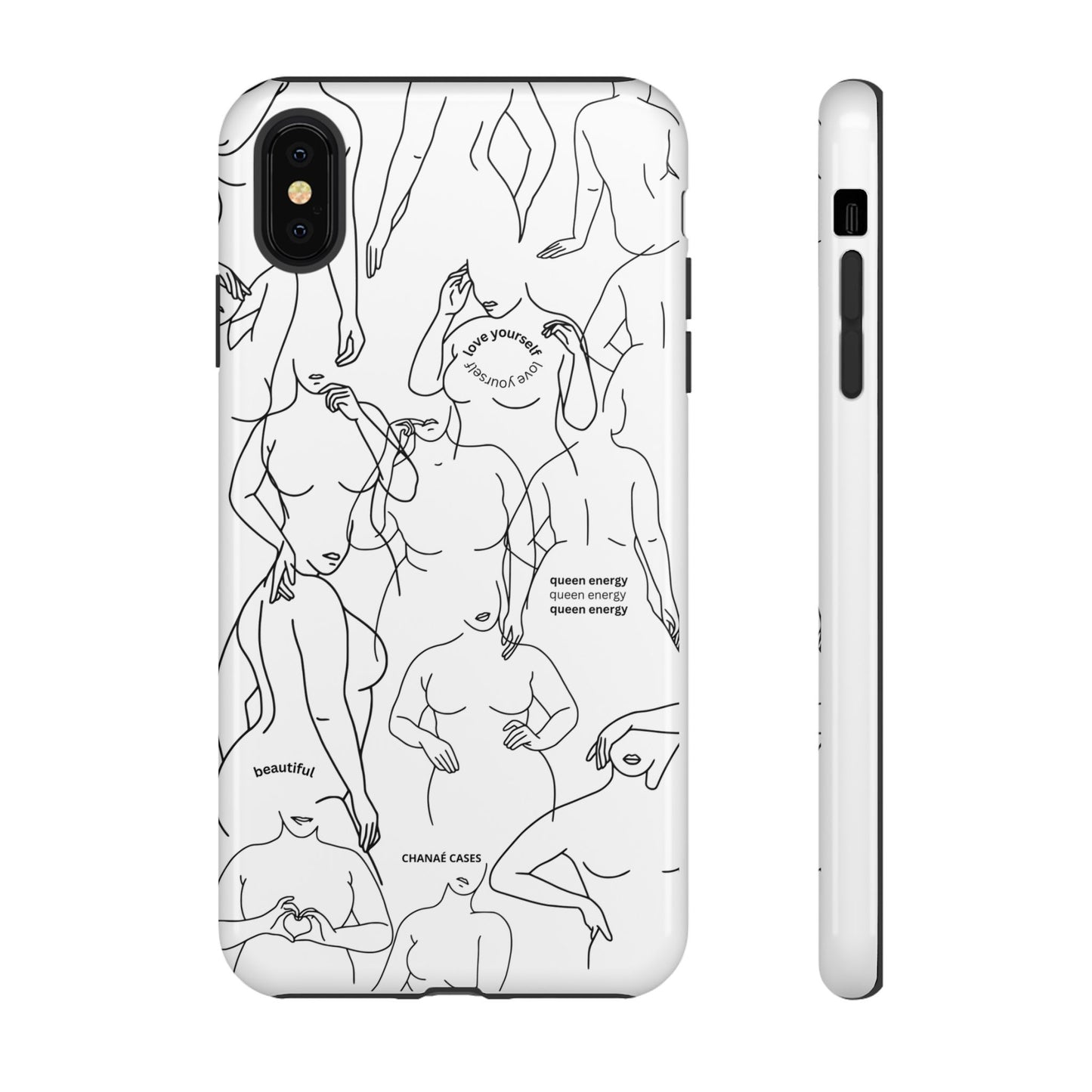 Love Your Body iPhone "Tough" Case (White)