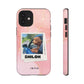 Customisable FurBaby Polaroid iPhone "Tough" Case (Pink Sparkle)