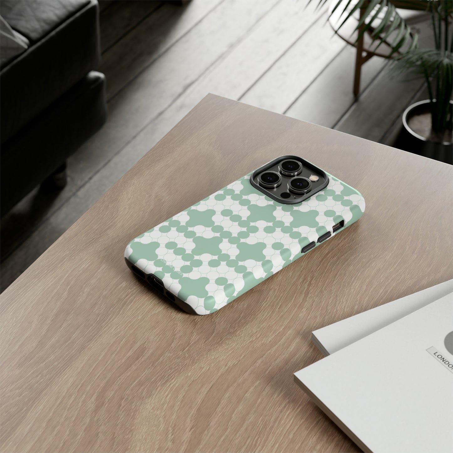 Enzyme iPhone "Tough" Case (Grayed Jade/White)