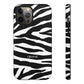 Zebra Print iPhone "Tough" Case (White/Black)