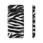 Zebra Print iPhone "Tough" Case (White/Black)