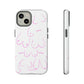 Breast Cancer Awareness iPhone "Tough" Case (White/Pink)