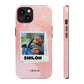 Customisable FurBaby Polaroid iPhone "Tough" Case (Pink Sparkle)