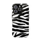 Zebra Print iPhone "Tough" Case (White/Black)