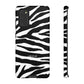 Zebra Print iPhone "Tough" Case (White/Black)