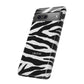 Zebra Print iPhone "Tough" Case (White/Black)